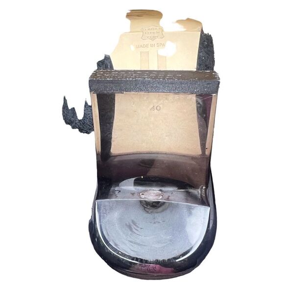 Miista Carissa French Terry Clear Heel Sandals in Black NWB Size 40 - Picture 10 of 10